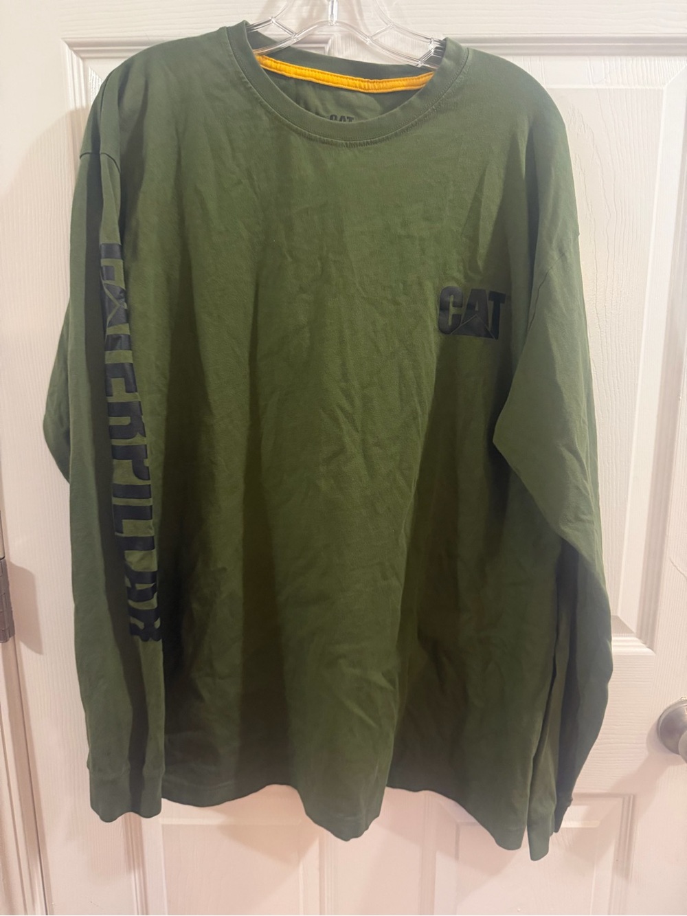 Caterpillar CAT Long Sleeve T-Shirt XL Olive Green